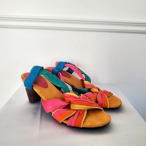 Finesse women multicolor Leather Heel Sandal